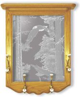 "American Heritage" Eagle Etched Mirror Coat Rack