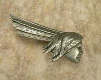 American Indian Pewter Cabinet Kob/Pull