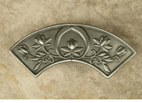 Asian Lotus Flower Cabinet Pull In Pewter
