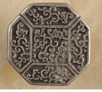 Asian Octagonal Knob/Pull In Pewter (Large)
