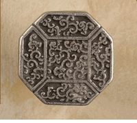 Asian Octagonal Knob/Pull In Pewter (Small)