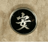 Asian Tranquility Knob/Pull In Pewter W/Black Epoxy