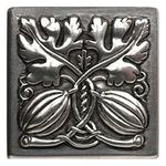 Autumn Squash Cabinet Knob, Brilliant Pewter