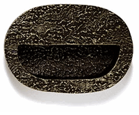 Bark Flush Mount Cabinet Pull In Pewter