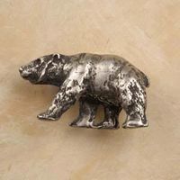 Bear Pewter Cabinet Knob/Pull (Left Face)