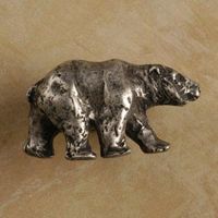 Bear Pewter Cabinet Knob/Pull (Right Face)