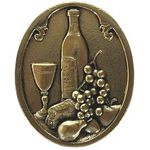 Best Wine Cellar Cabinet Knob, Brite Brass