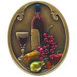 Best Wine Cellar Cabinet Knob, Hand Tinted Brass