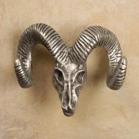 Bighorn Skull Pewter Cabinet Knob/Pull