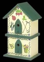 Birdhouses Green-Yellow Pine, Birdhouse