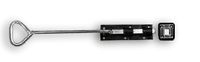 Black Wrought Iron, 12" Bow Handle Slide Bolt