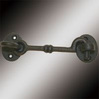 Black Wrought Iron, Cabin Hook 4"