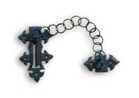 Black Wrought Iron, Decorative Door Chain & Latch