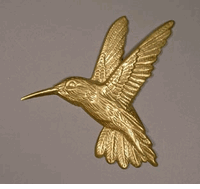 Brass Hummingbird Artistic Metal Stamping