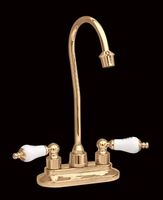 Bright Brass Parisian Gooseneck Bar Faucet