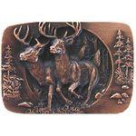Bucks On The Run Cabinet Knob, Antique Copper