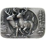 Bucks On The Run Cabinet Knob, Antique Pewter