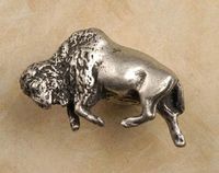 Buffalo Pewter Cabinet Knob/Pull (Left Face)