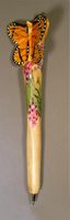 Butterfly Handcarved Wood Pen