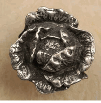 Cabbage Cabinet Knob/Pull In Pewter