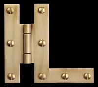 Cabinet Hinges Antique Brass, AB Flush H/L Hinge
