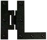 Cabinet Hinges, Smooth Black Wrought Iron, HL Flush Hinge