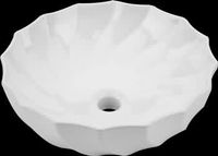 Cake Dish White Vitreous China Over Counter Vessel Sink