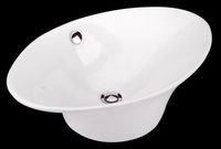 Capello White Vitreous China Over Counter Vessel Sink