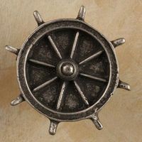 Captain's Wheel Pewter Cabinet Knob/Pull