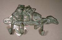 Cast Brass Frog Couple Hook