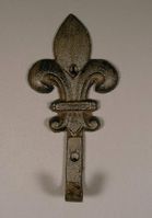 Cast Iron Fleur De Lis Single Hook