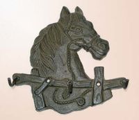 Cast Iron Horse Head Triple Key Hook