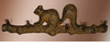 Cast Iron Squirrel On Tree Branch 5 Hook Key Holder