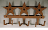 Cast Iron Triple Star Coat Rack