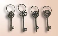 Cast Iron Victorian Single Ring Key Set