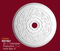 Ceiling Medallions, White Polyurethane, Lynsey Ceiling Medallion