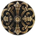 Celtic Chateau Cabinet Knob, Antique Brass