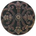 Celtic Chateau Cabinet Knob, Dark Brass