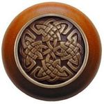 Celtic Isles Cherry Cabinet Knob, Antique Brass