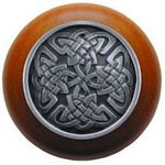 Celtic Isles Cherry Cabinet Knob, Antique Pewter