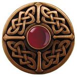 Celtic Jewel / Red Carnelian, Antique Copper