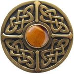 Celtic Jewel / Tiger Eye, Antique Brass