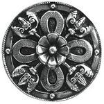 Celtic Shield Cabinet Knob, Brite Nickel