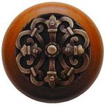 Chateau Cherry Cabinet Knob, Antique Brass