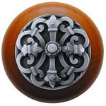 Chateau Cherry Cabinet Knob, Antique Pewter