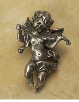 Cherub With Violin Pewter Cabinet Knob/Pull
