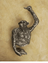 Chimp Monkey W/Bananas Pewter Cabinet Knob/Pull