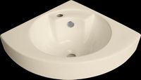 China Sinks, Bone Vitreous China Portia Corner Wall Sink