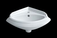 China Sinks, White Vitreous Montreal Corner Wall Sink
