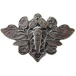 Cicada On Leaves Cabinet Knob, Brite Nickel